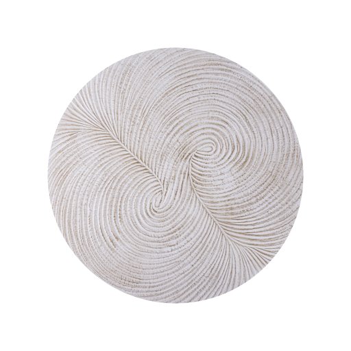 Wiktor White MDF Round Wallpanel Swirl Carved S