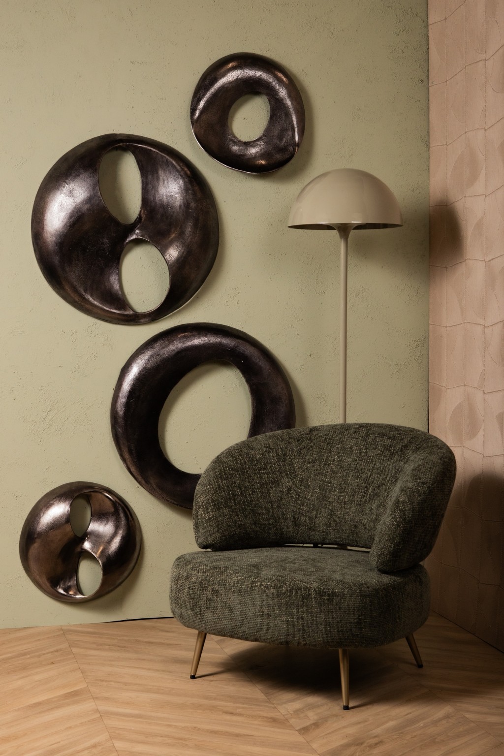 Deuie Nickel Casted Alu Wall Panel Rounded Large