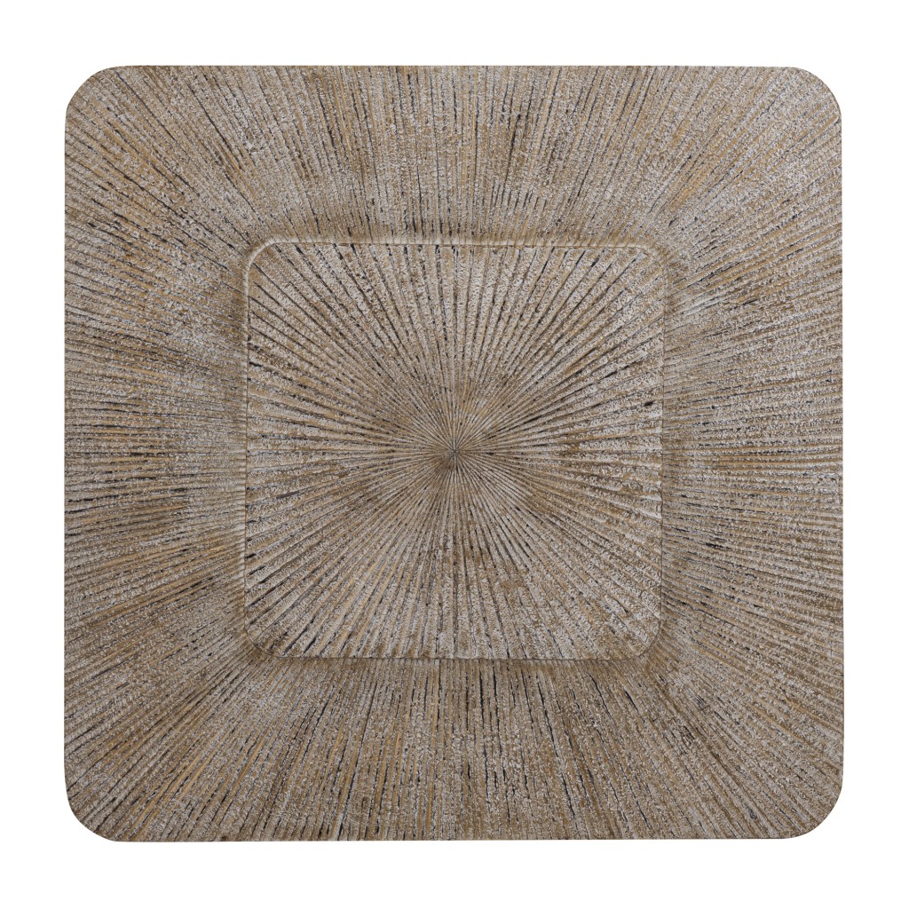 Dishita Cream Square Mdf  Wall Panel Ribbed Large