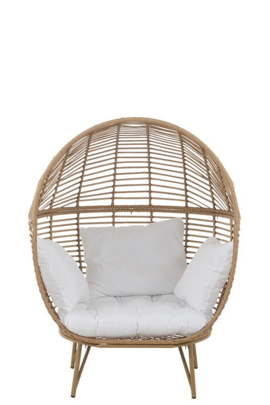 J-Line lounge chair Oval - steel - natural