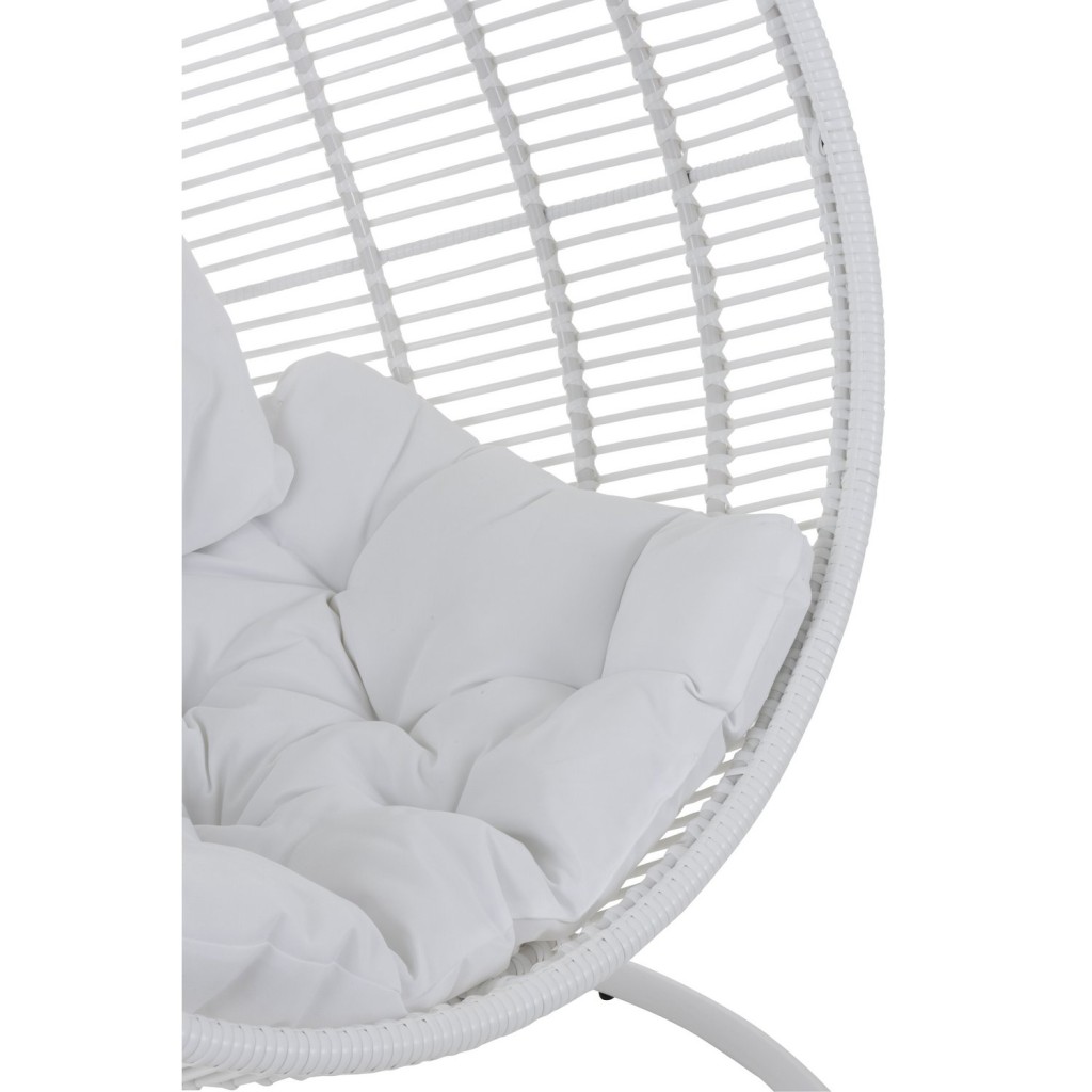 J-Line hangstoel Rond - staal - wit