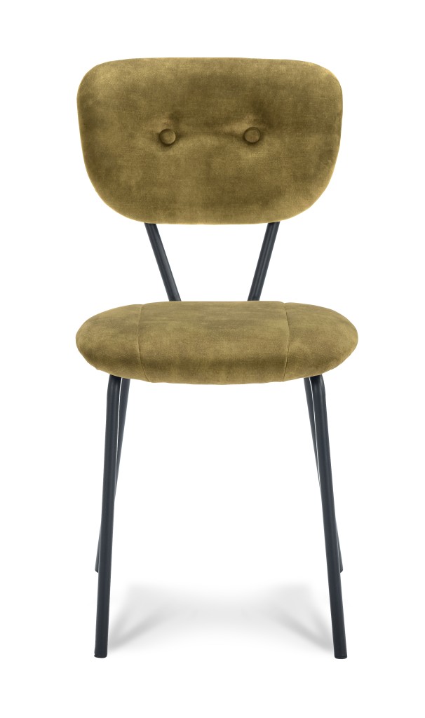Stoel Aristo | Eetkamerstoel in Stof Adore | Sierknopen | 4 Kleuren - Hunter