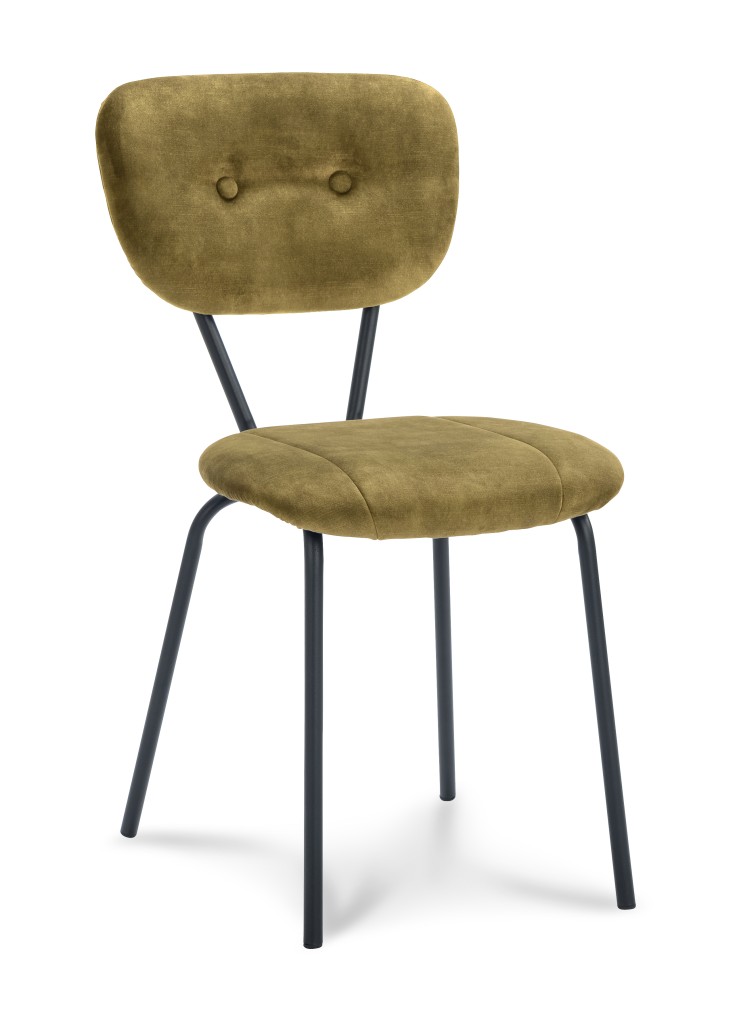 Stoel Aristo | Eetkamerstoel in Stof Adore | Sierknopen | 4 Kleuren - Hunter