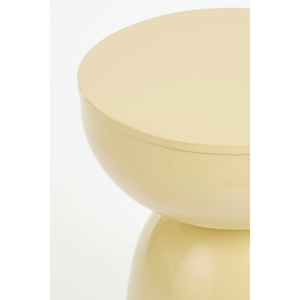 Elliot Bijzettafel - H45 x Ø32 cm - IJzer - Beige