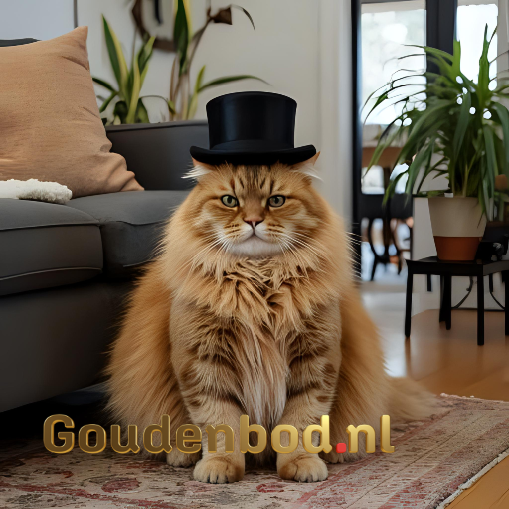 J-Line | Decoratie Kat Oor | Polyresin | Goud/Wit – Large – 28 cm