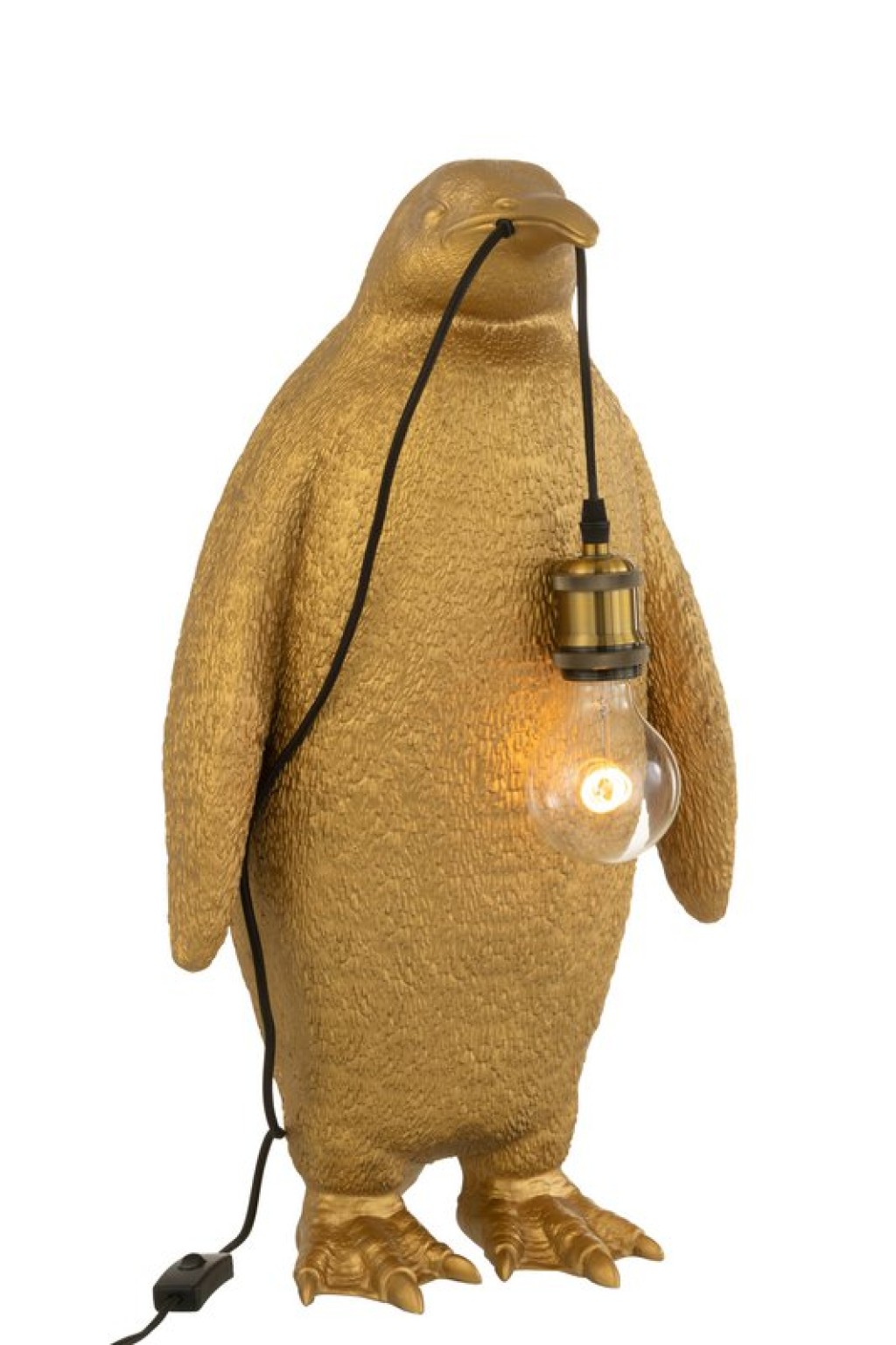 J-Line table lamp Penguin - polyresin - gold - large