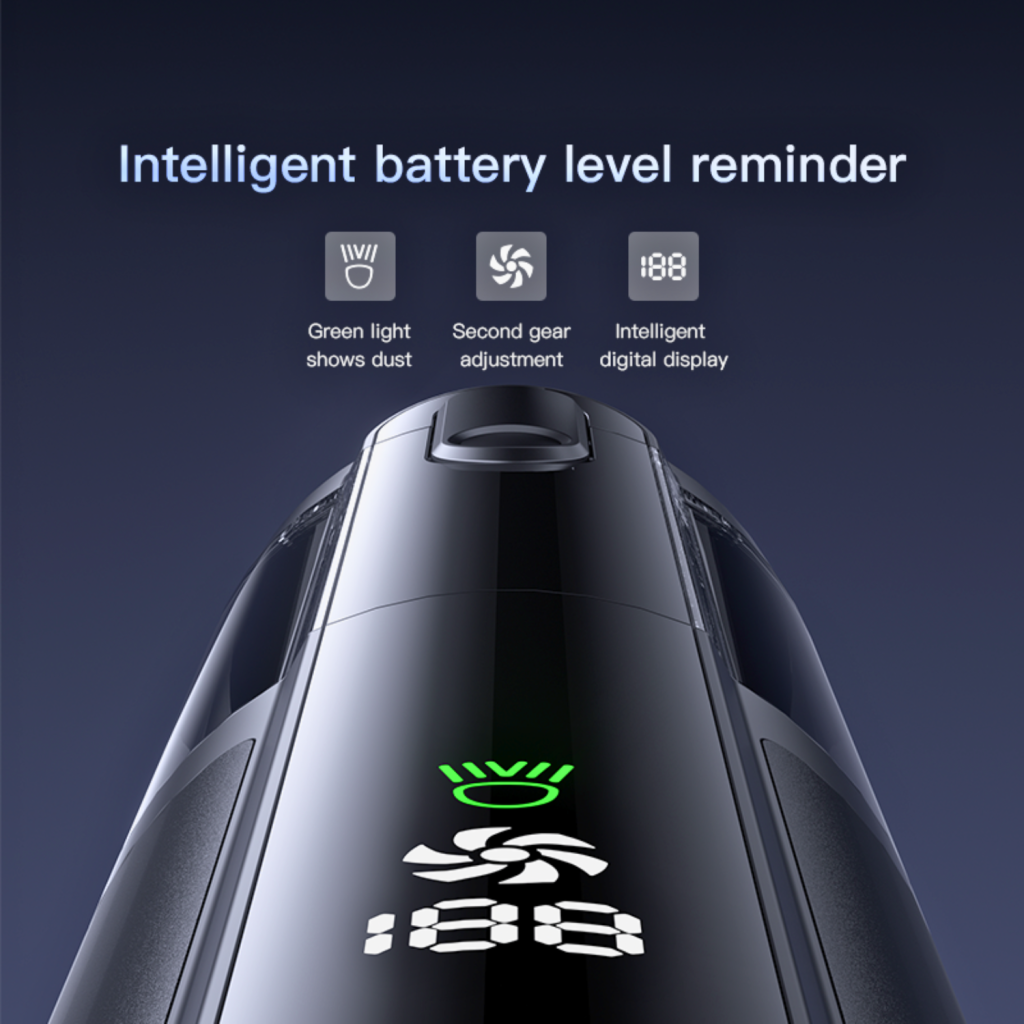 Nieuw Q808 Draadloze Mini Stofzuiger | Borstelloze Motor, 6000mAh, Krachtige Zuigkracht | Zwart/Grijs