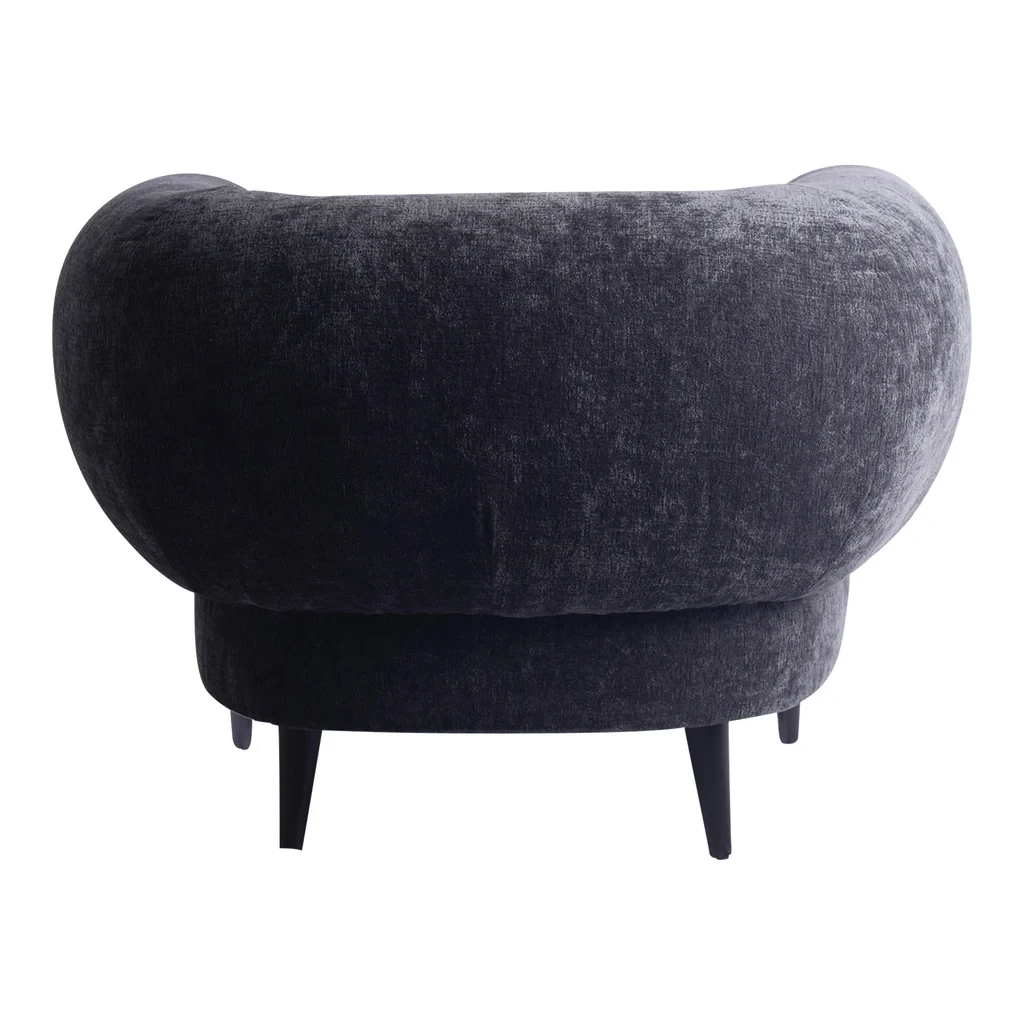 Elefan Anthracite Fauteuil | Ronde Armleuningen | 77x106x75 cm