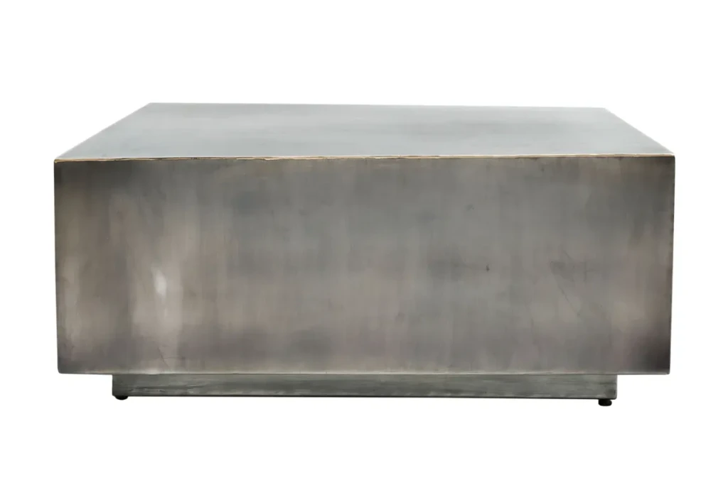 Irvy Nickle Iron Salontafel | Set van 2 | Vierkant | Gouden Rand | 81x81x35 cm