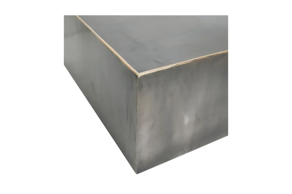 Irvy Nickle Iron Salontafel | Set van 2 | Vierkant | Gouden Rand | 81x81x35 cm