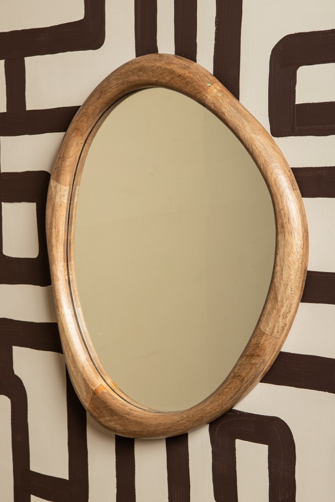 Neelix Spiegel | Natural Rubberwood | Organic S – 50x60x3 cm