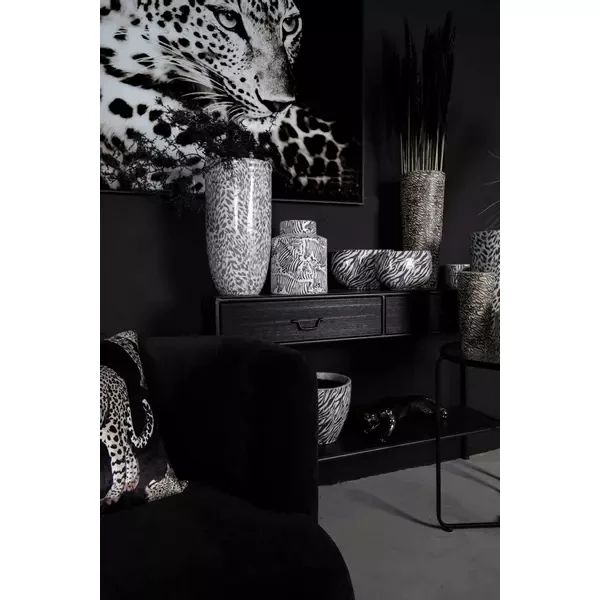 Fiori Eetkamerstoel | Antraciet | Zachte Stof | Zwarte Houten Poten