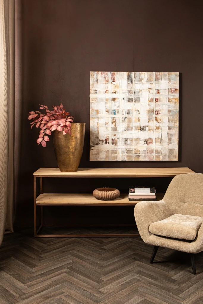 Julitta Wandpaneel | Cream Canvas | Abstracte Kleurenmix | Modern Elegant