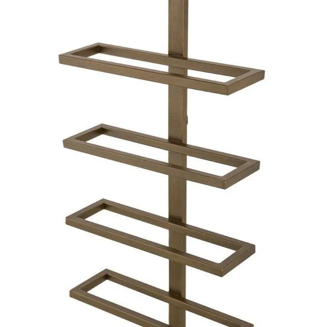 Icon Wijnrek | Messing / IJzer | Verticaal | Industrieel | 10 Flessen