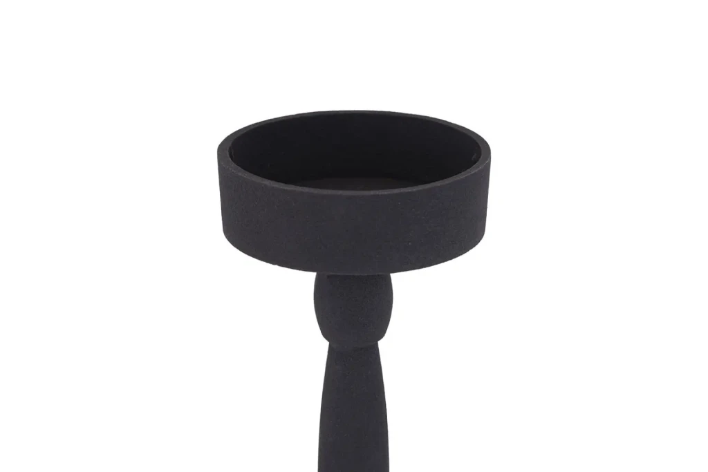 Zival Kaarsenhouder | Zwart Aluminium Rond Hoog 80 cm
