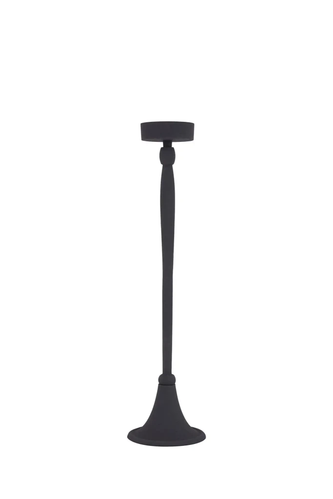 Zival Kaarsenhouder | Zwart Aluminium Rond Hoog 80 cm