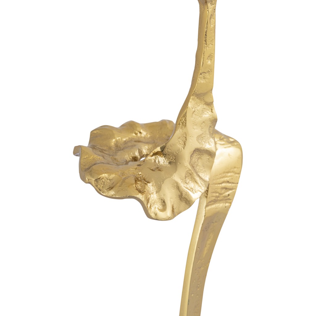 Yobie Zwaan Beeld | Goud Aluminium | Zwarte Basis 60 cm