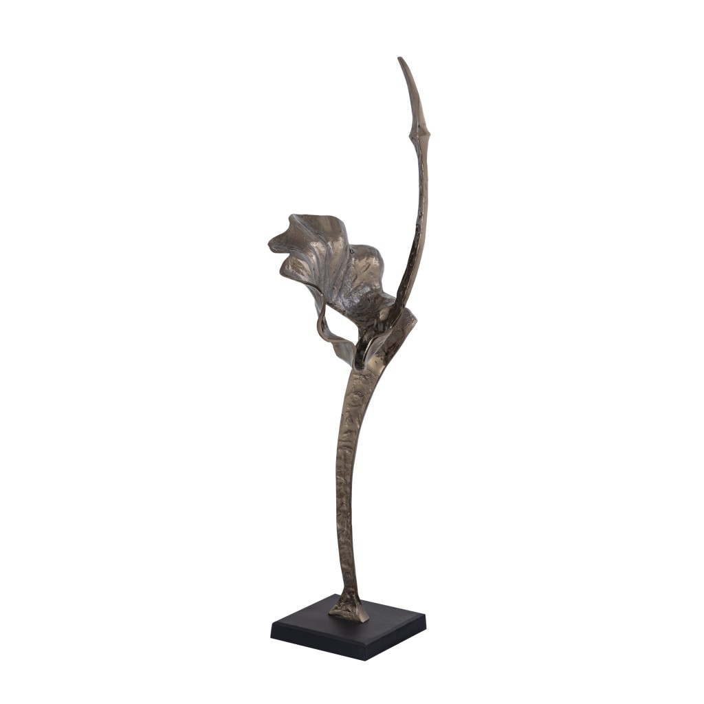 Yobie Extreme Beeld | Messing Aluminium met Zwarte Basis 124 cm