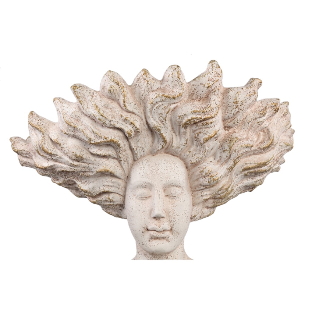 Kimbere Medusa Hoofd | Crème Cement 35 cm