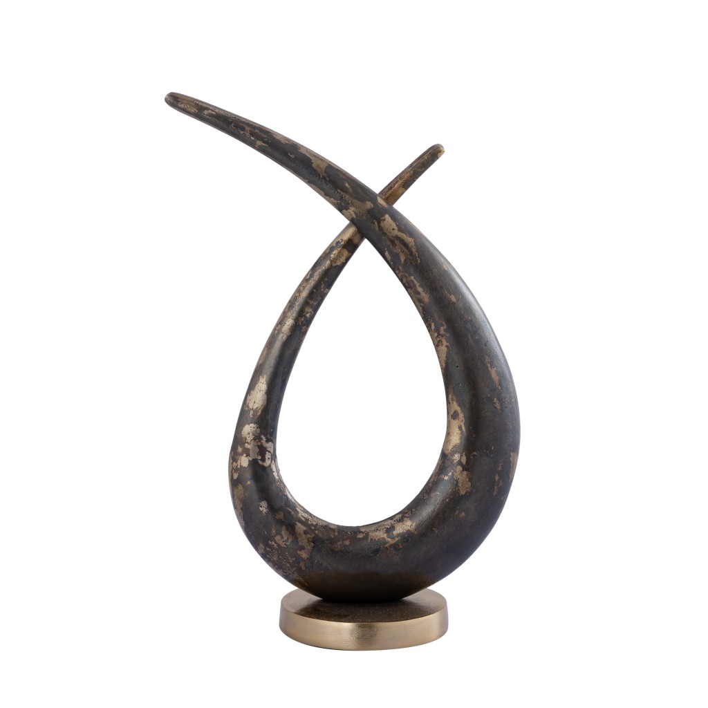 Kayen Spiraalbeeld | Goud Aluminium 46 cm