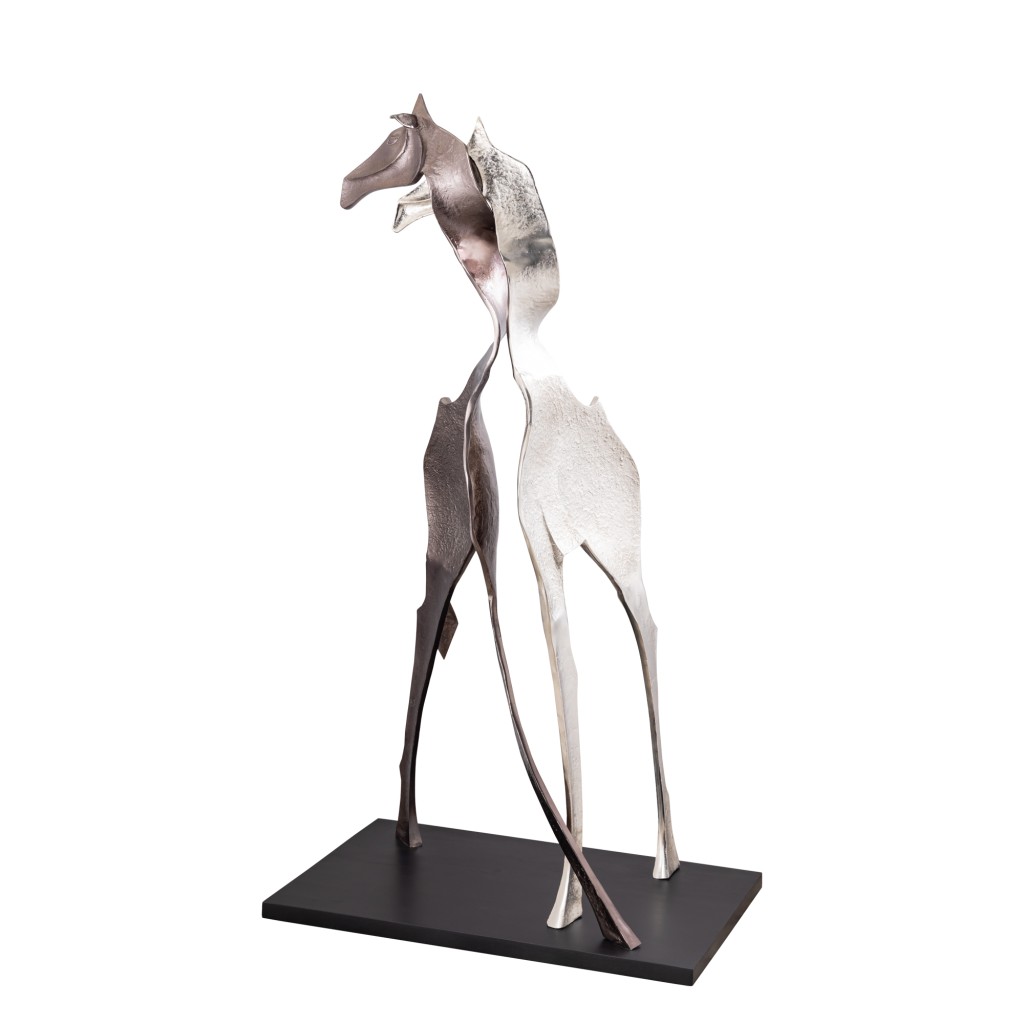 Skye Giraffe Beeld | Zwart Aluminium 170 cm