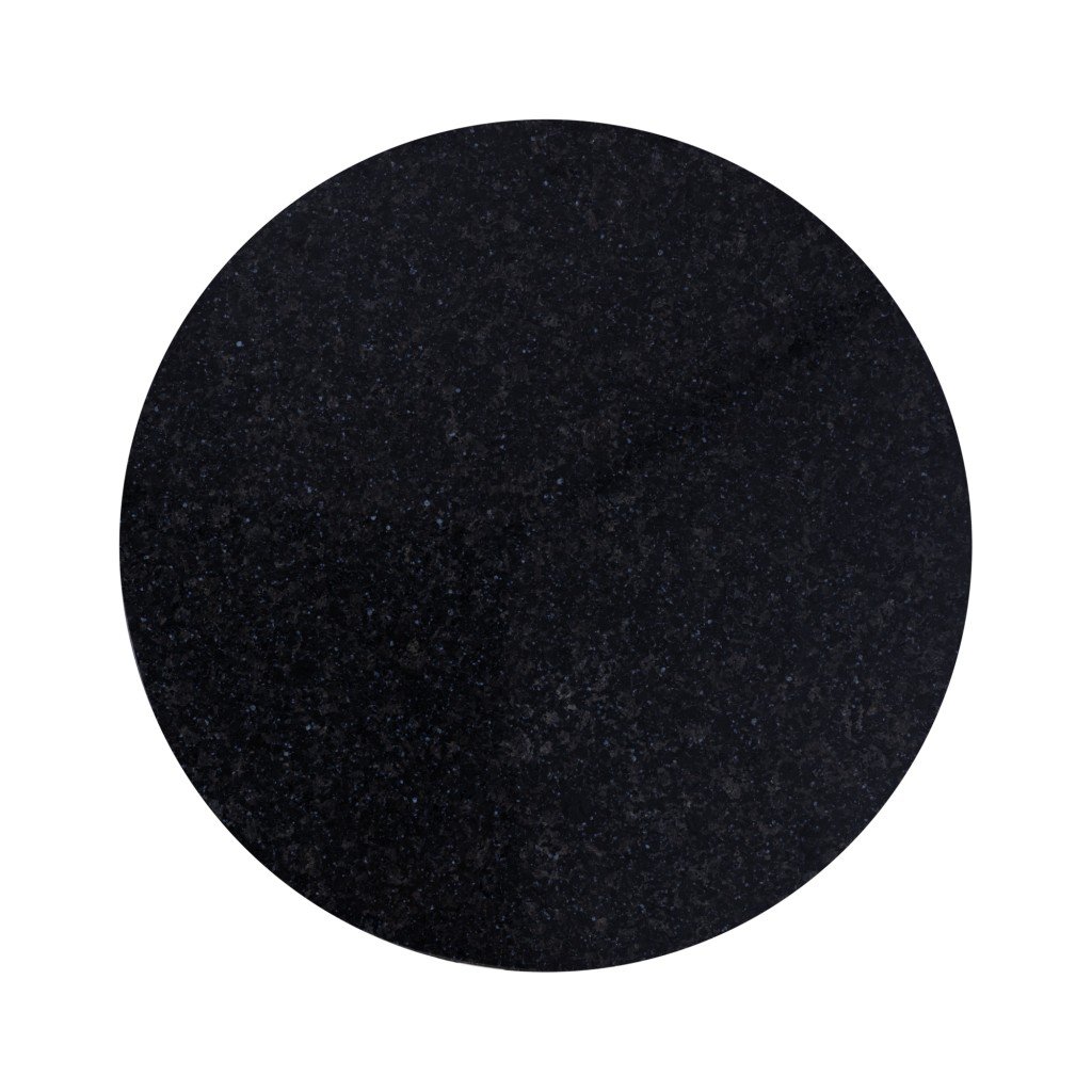 Alano Salontafel | Zwart Marmeren Blad & Antiek Gouden Poot | Rond – 61x61x44 cm