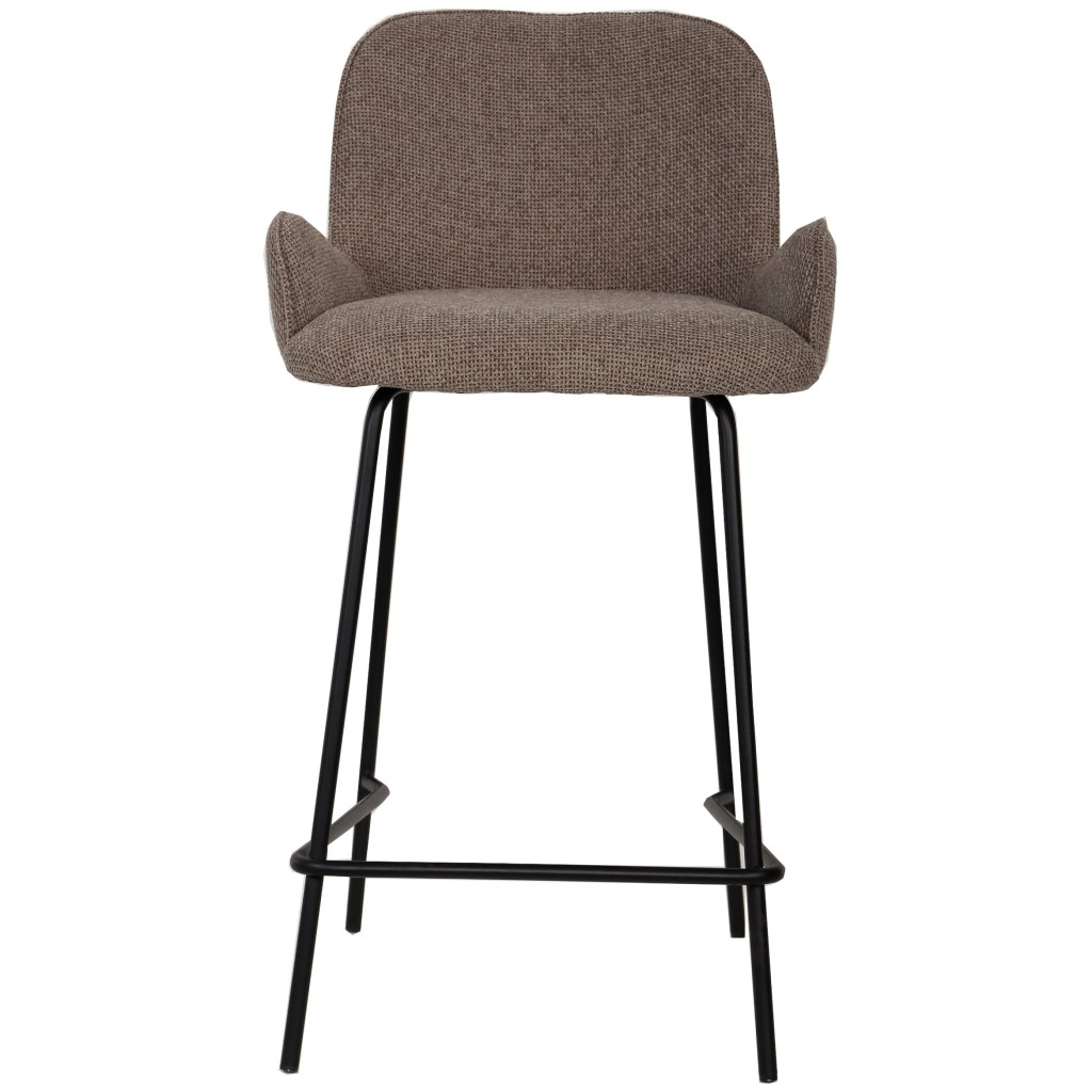 Leander Beige Barstoel | Luxe Barkruk | Rugleuning en Armsteunen