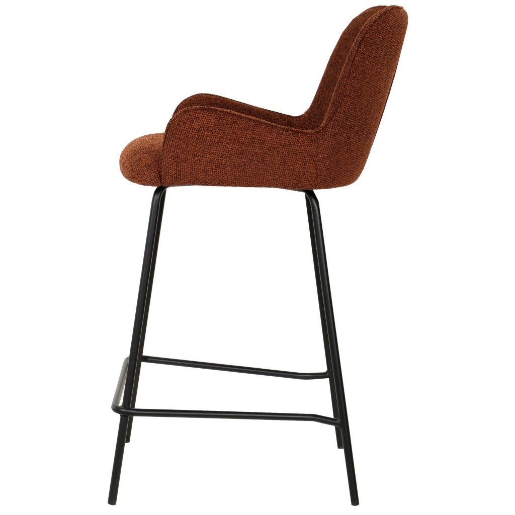 Leander Rust Barstoel | Luxe Barkruk met Rugleuning en Armsteunen