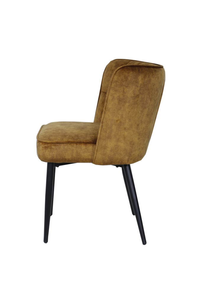 Marth Brown Dining Chair | Luxuriöser Velvet-Esszimmerstuhl | Taschenfederung