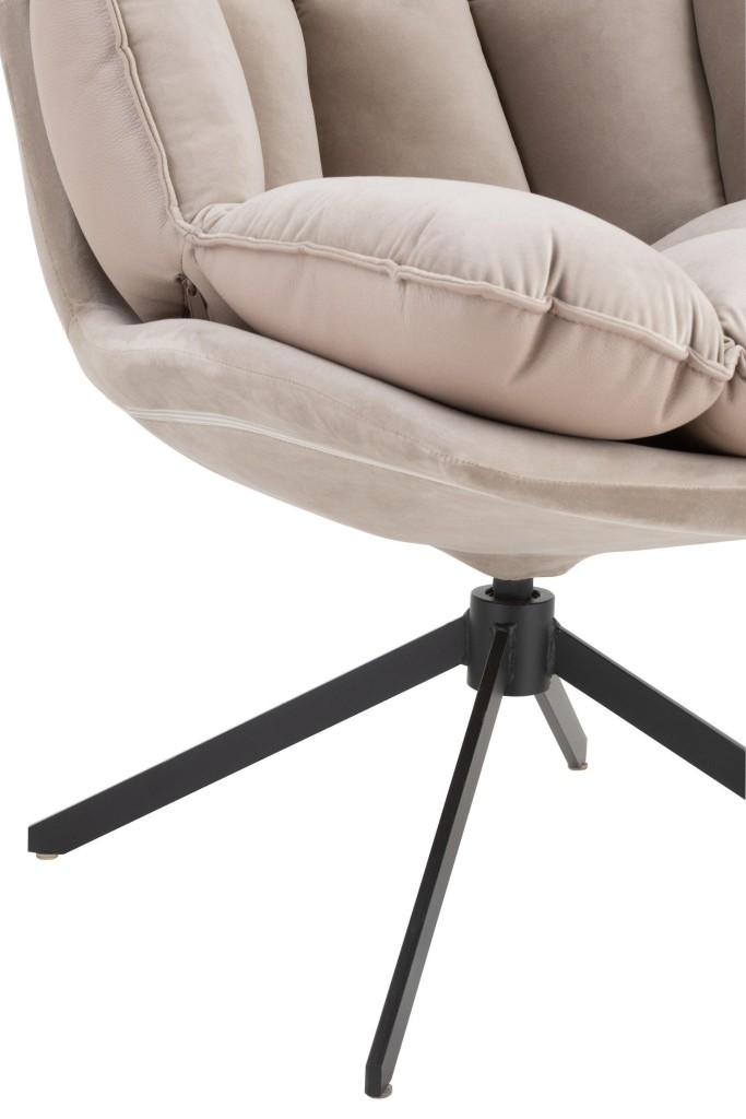 J-Line Fauteuil Relax | Lichtgrijs | Metaal/Textiel | 73×92×78 cm