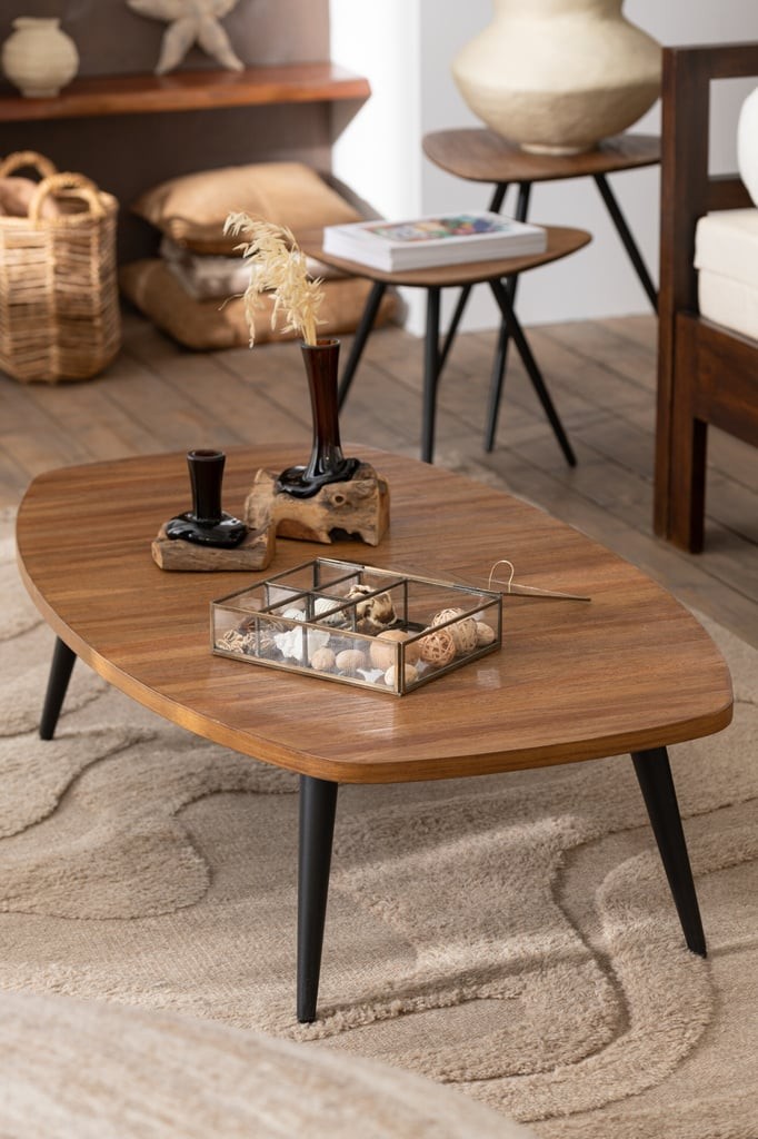 J-Line Salontafel Rechthoekig | Gerecycled Teak Naturel | 120×70×30 cm