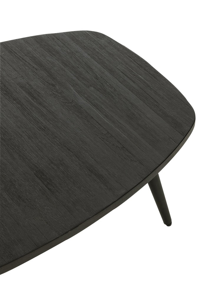 J-Line Bijzettafel Rechthoekig | Gerecycled Hout/Zwart | 120×70×30 cm