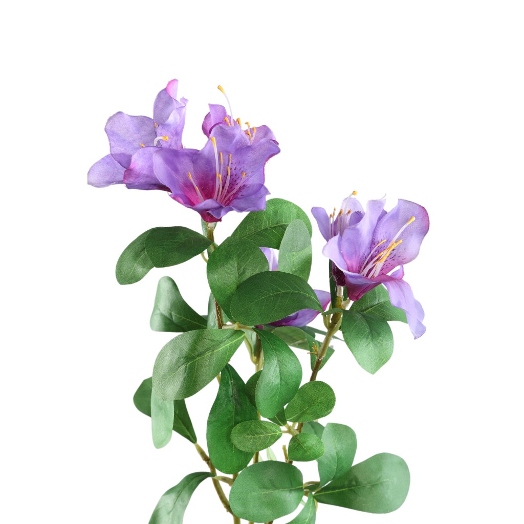 Azalea Kunstbloem | Paars | Met Bladeren | 72 cm