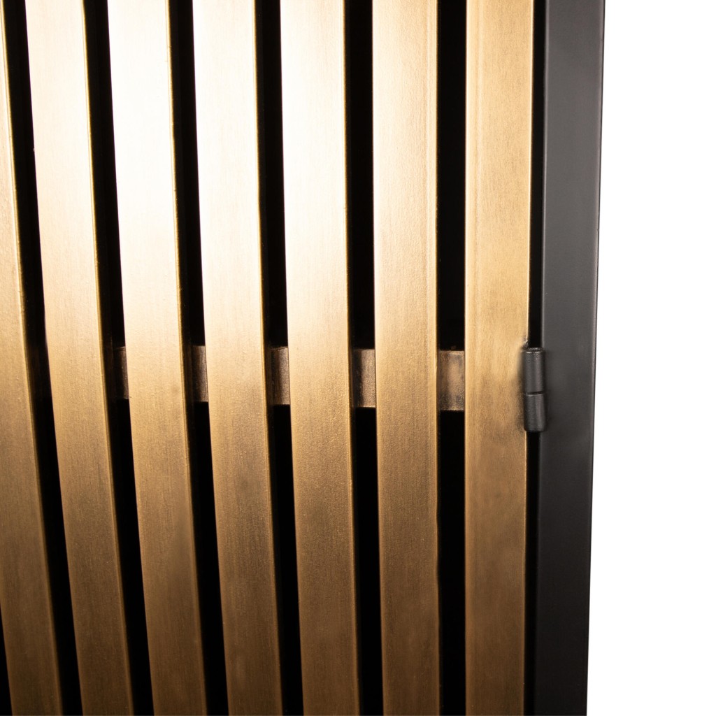 Sayan Cabinet | Zwart & Goud | 4 Planken | Chique Opbergruimte | 70x185x39 cm