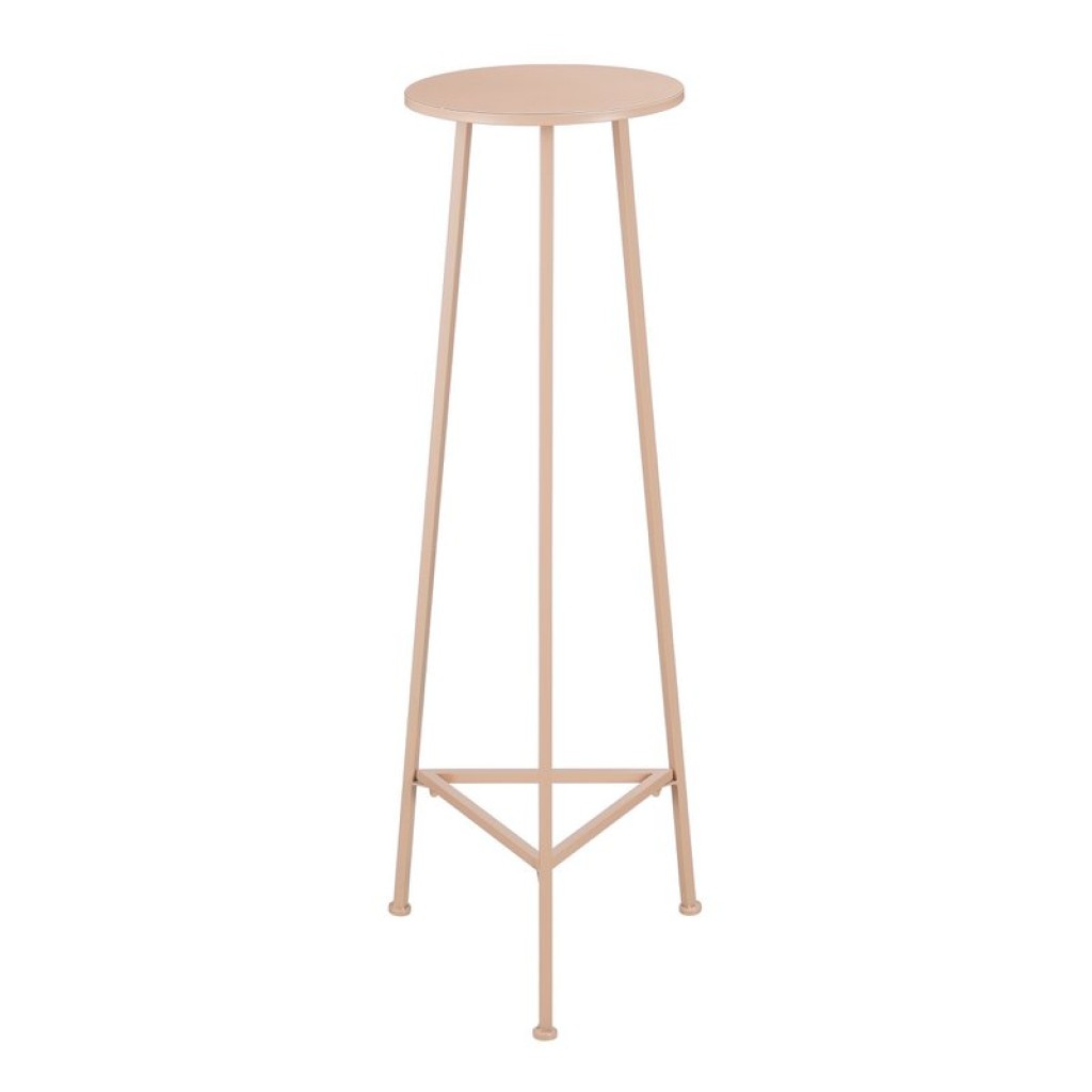 Adine Plant Table - H120 x Ø35 cm - Metal - Light pink