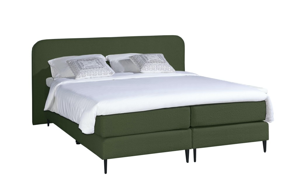 Mörgenn Bouclé Boxspring Groen 140x210