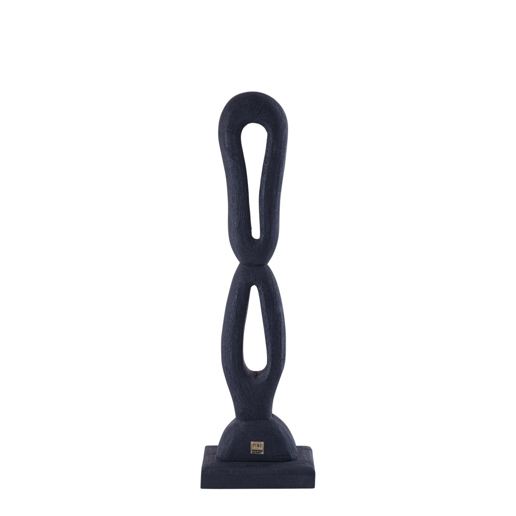 Rhyce Black Mango Wood Statue Open Figure S
