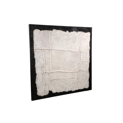 Suyen White Canvas Wall Panel Abstract Lines