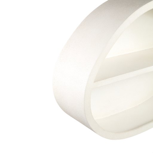Emmelie White MDF Rough Oval Wall Rack Low