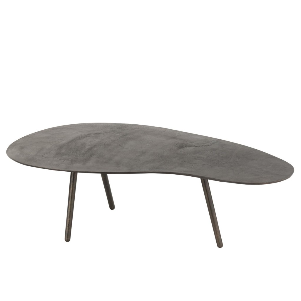 J-Line Salontafel Druppel Aluminium/Ijzer Zwart Large - 119 x 71.5 x 36 cm