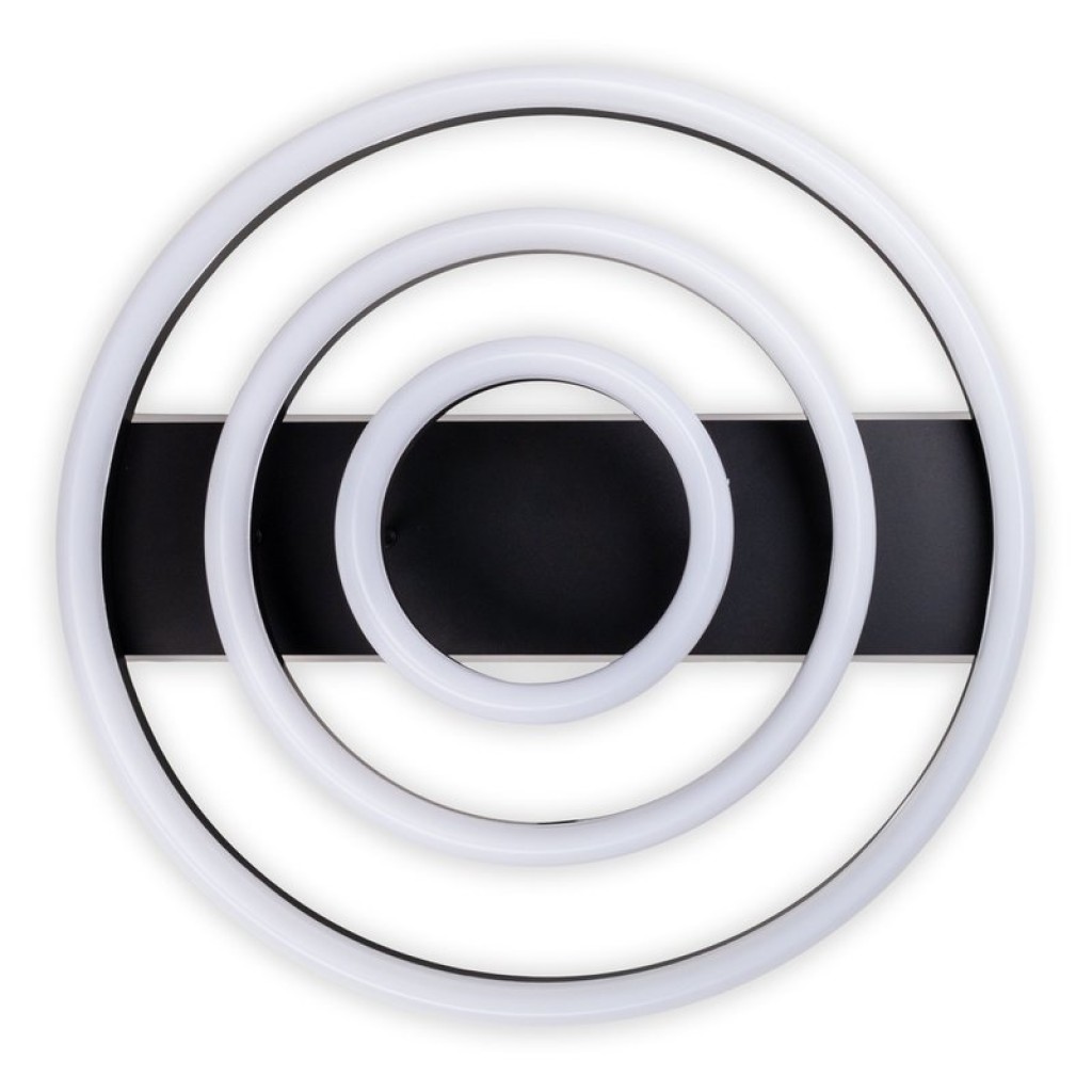 LED CCT ceiling light "Circulo" made of black metal and sand-colored plastic Ø 60 cm