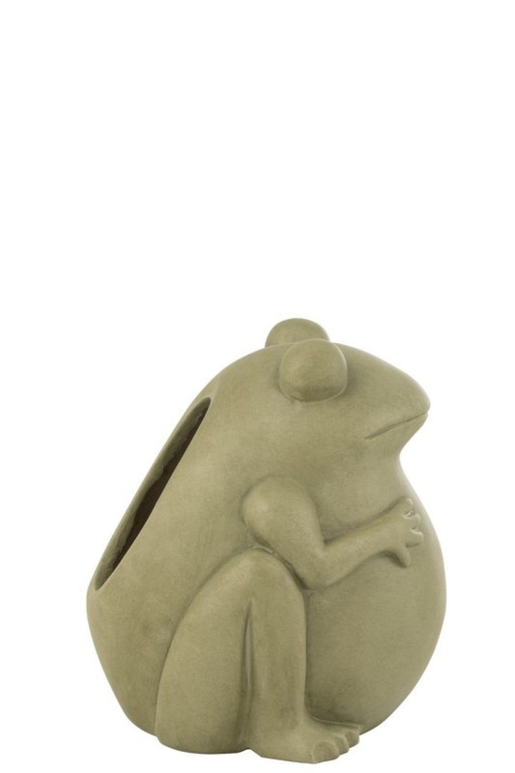 J-Line Vase Frog Clay Green Large