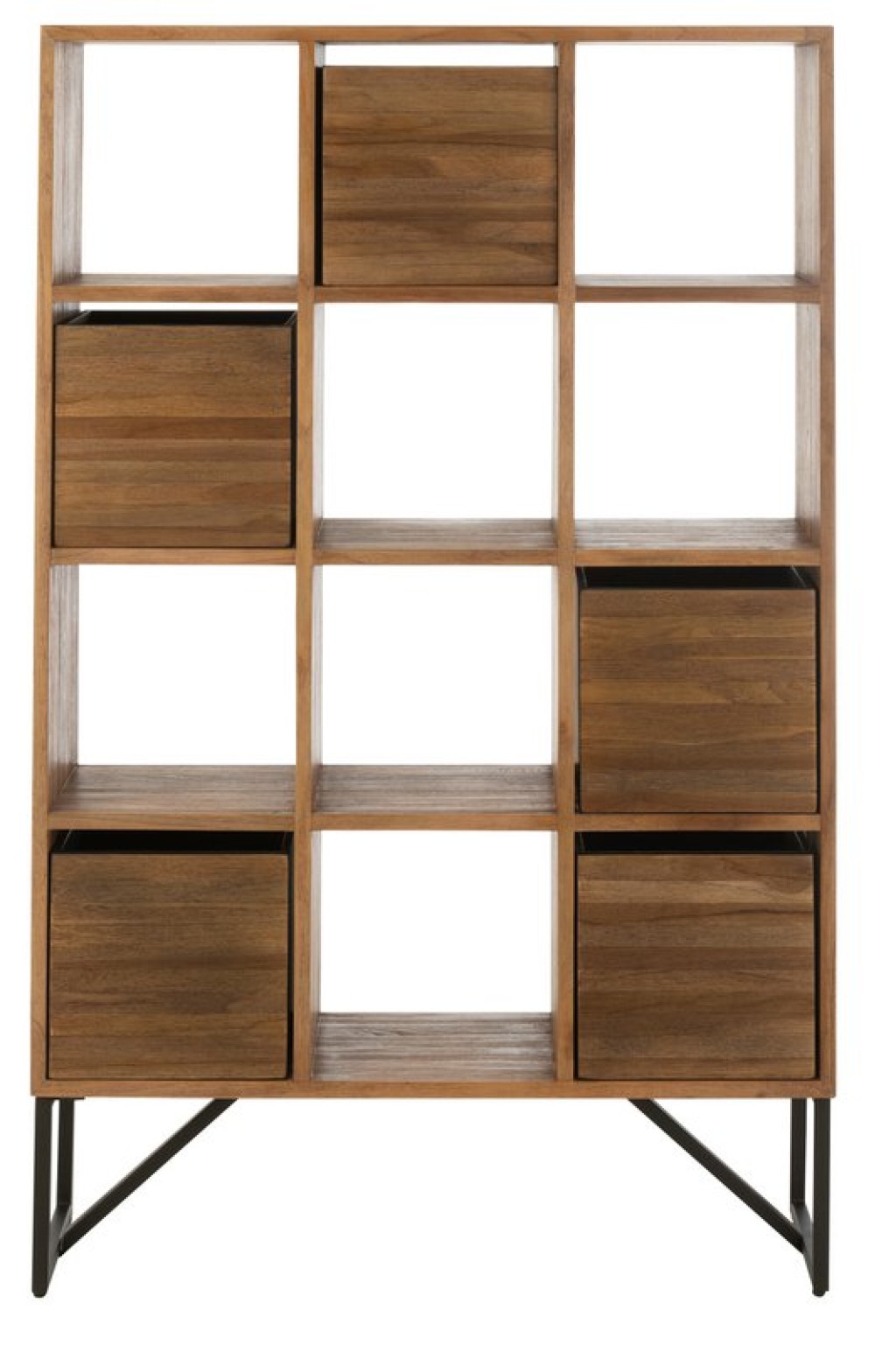 J-Line Cabinet With Drawers Recycled Teak Natural