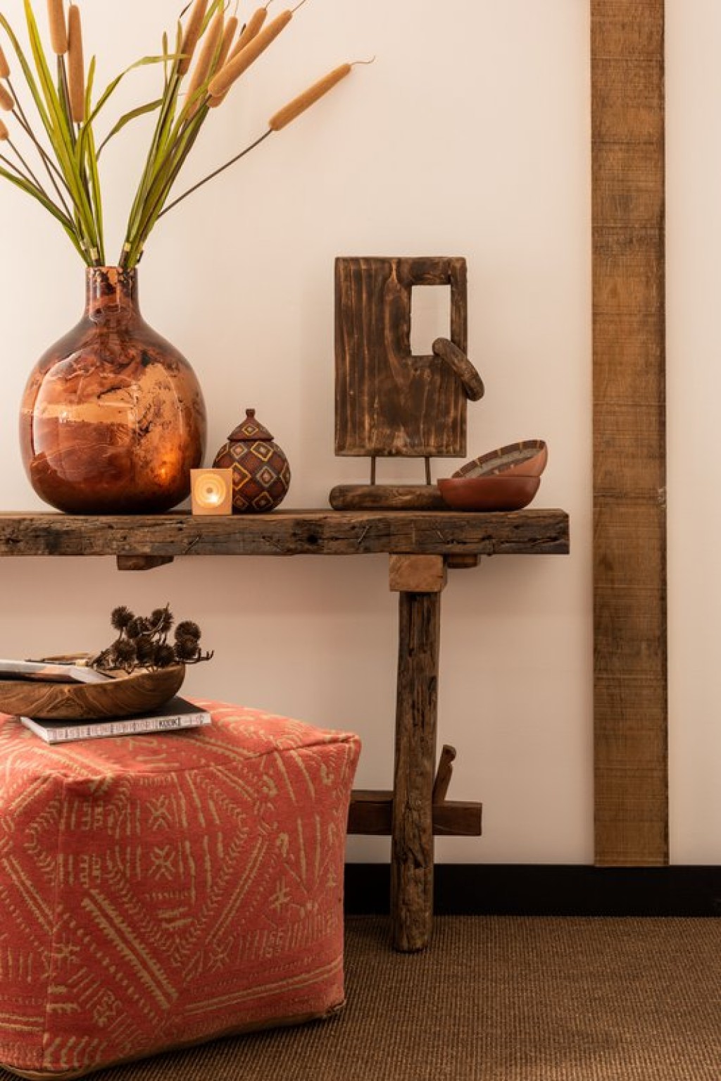 J-Line Console Brut Recycled Wood Brown