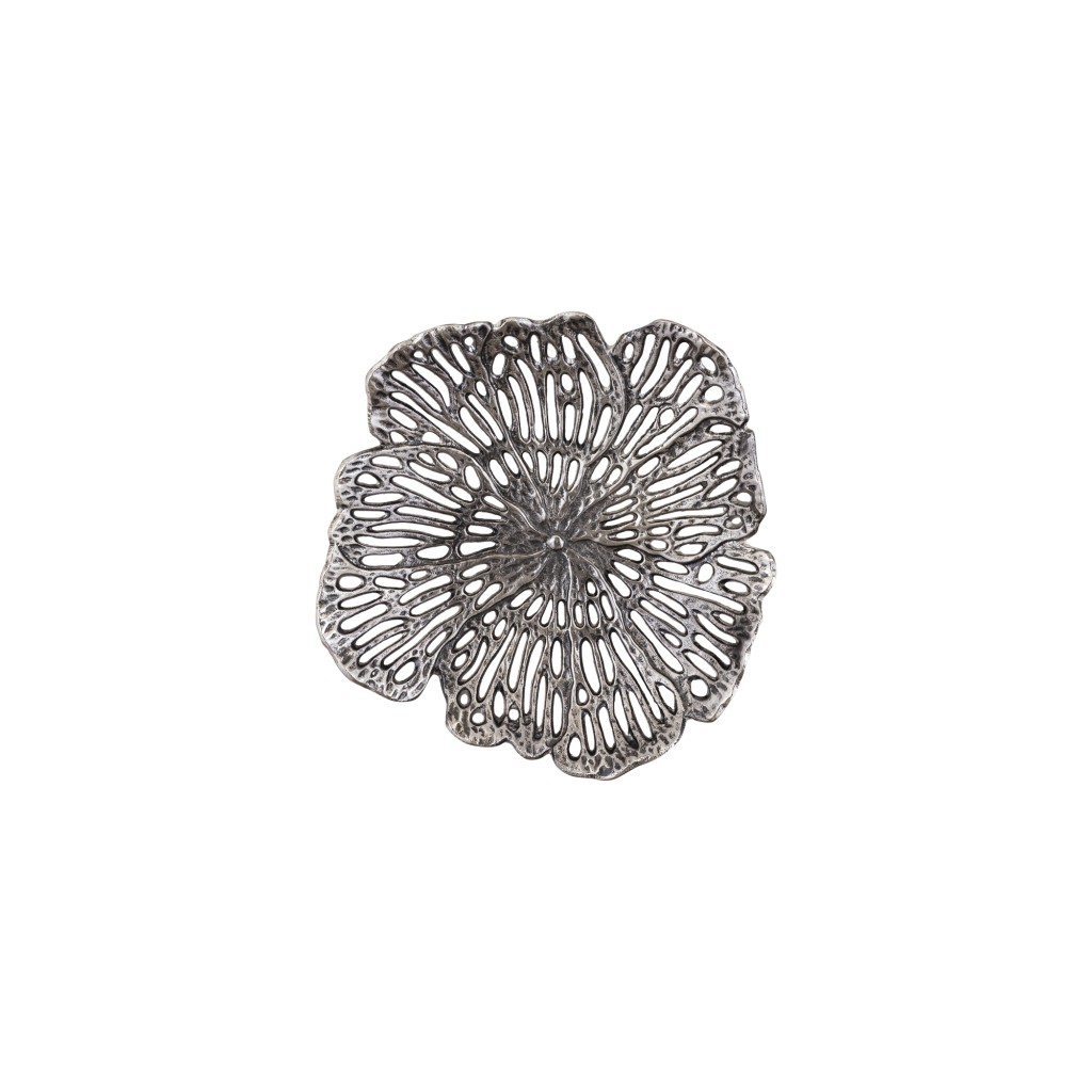 Ryhann Nickel Casted Alu Flower Wall Deco Bowl S