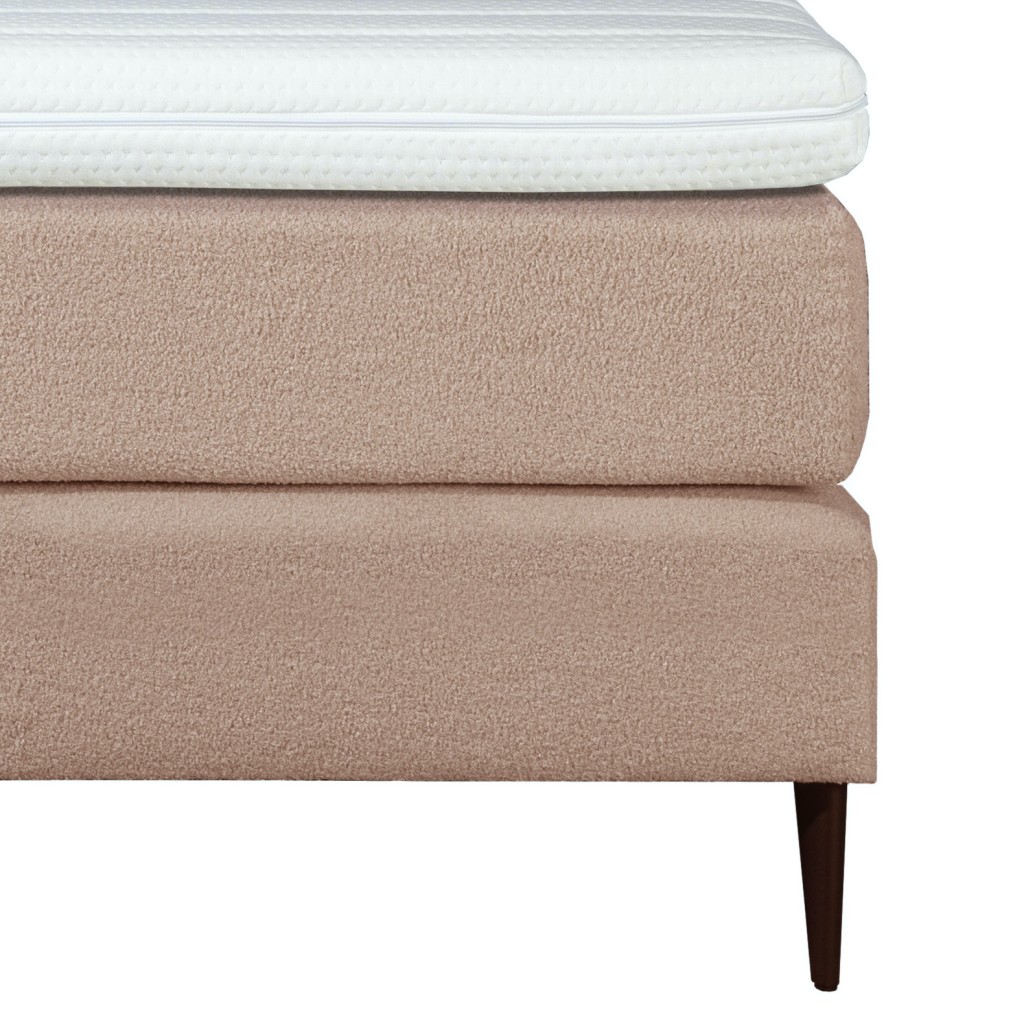 Mörgenn Bouclé Boxspring Oud Roze 140x200