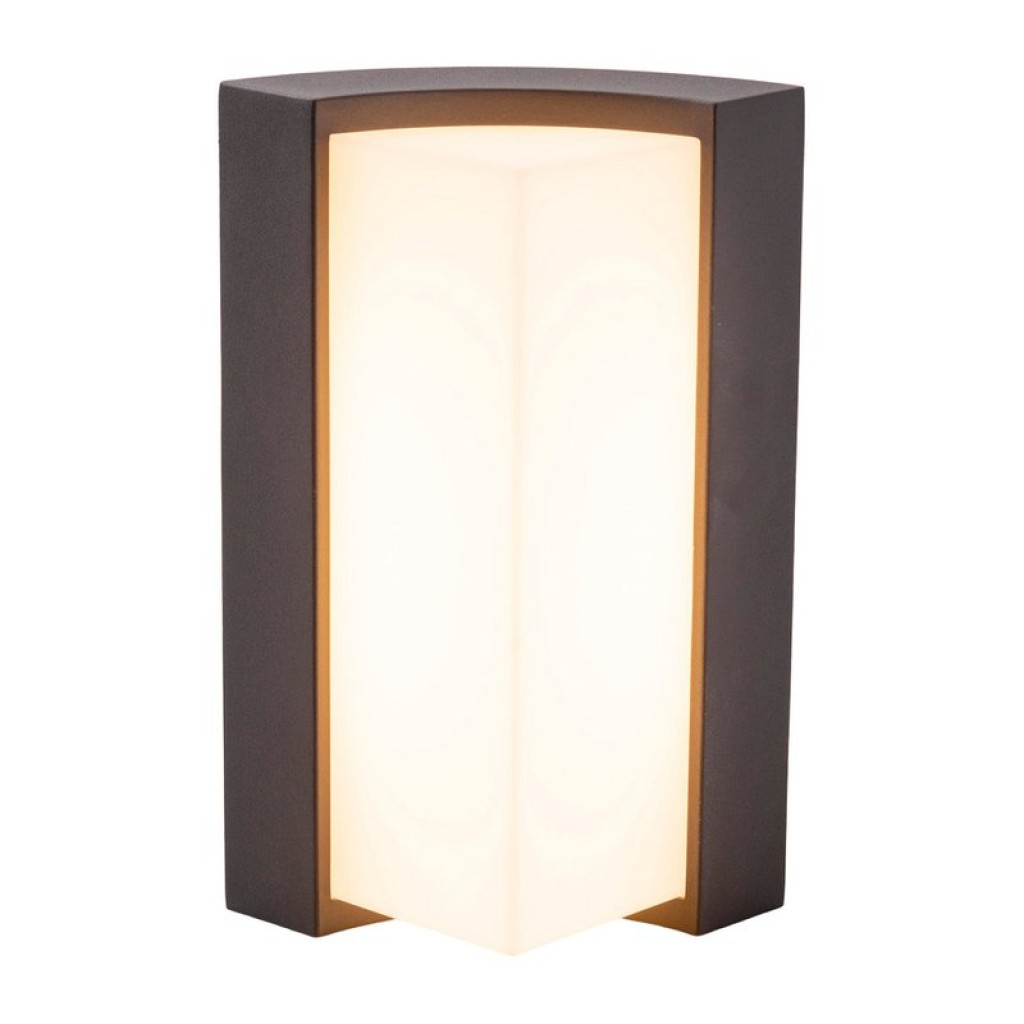 LED on the outside wall lamp "Rico" 14.8 cm high, made of metal and plastic in anthracite, with integrated LED