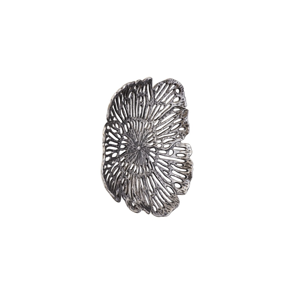 Ryhann Nickel Casted Alu Flower Wall Deco Bowl S