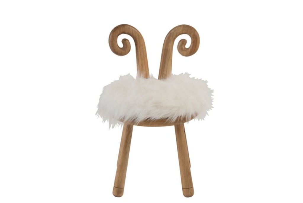 J-Line chair Ear Sheep - wood - natural