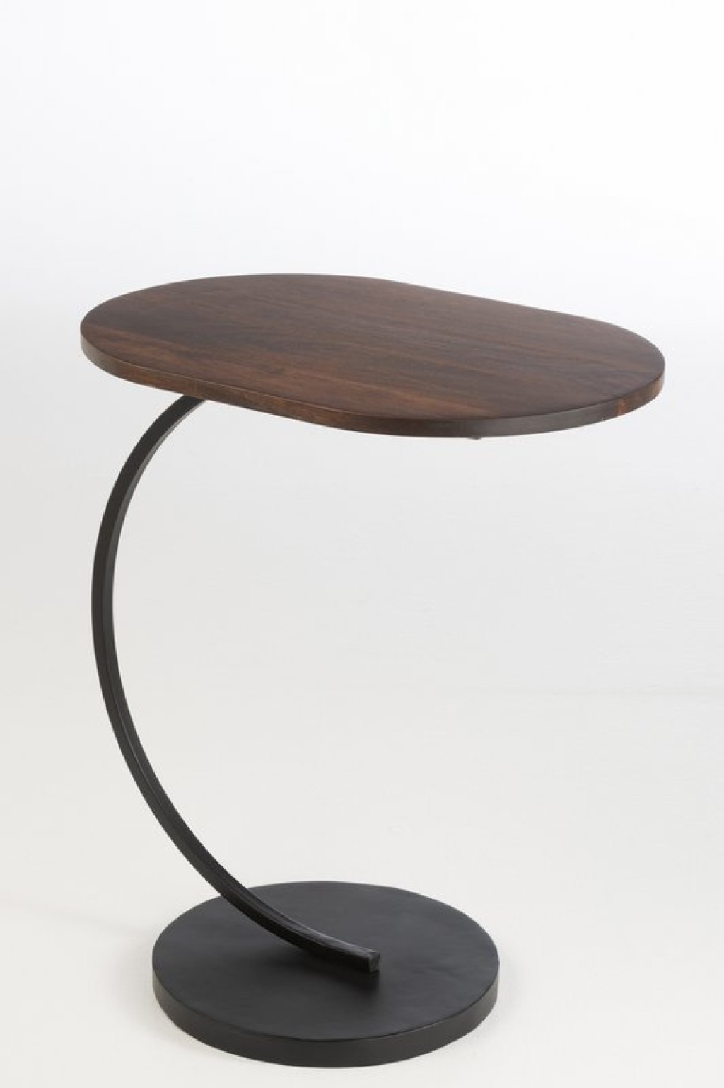 J-Line Bijzettafel Swoosh Ijzer/Mangohout Bruin/Zwart